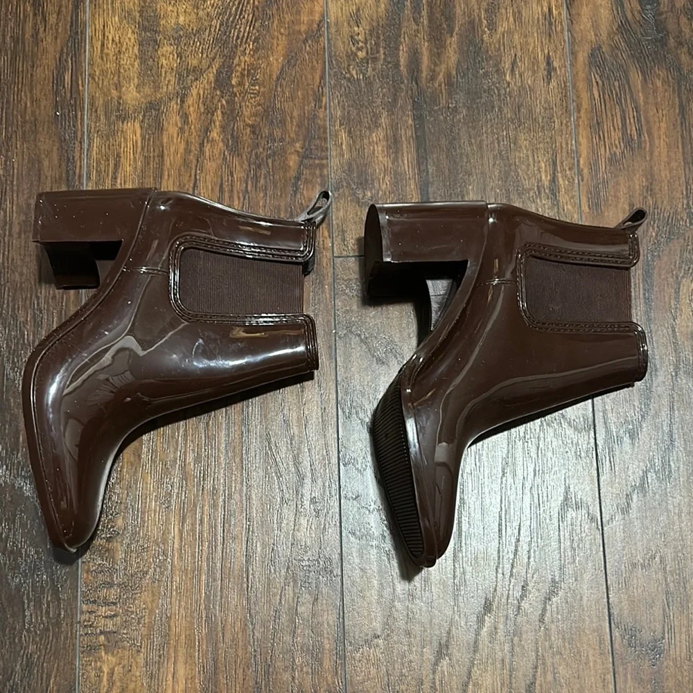 NWOB Jeffery Campbell Women's Ankle Block Heeled Rain Boots - Picture 7 of 11